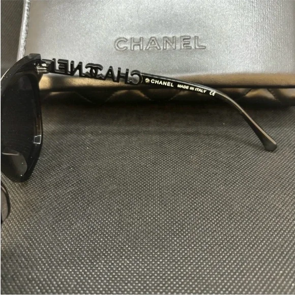 Women’s Black Chanel Sunglasses - Picture 7 of 8
